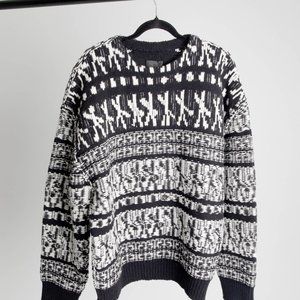 GIVENCHY Sweater in wool with patchwork effect